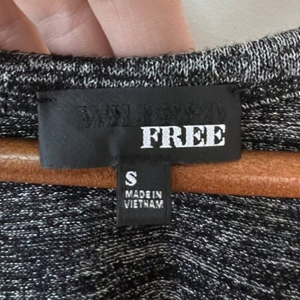 Aritzia Wilfred Free Yasmin Gray Spacedye Cut Out Back Bodycon Dress - Picture 9 of 10